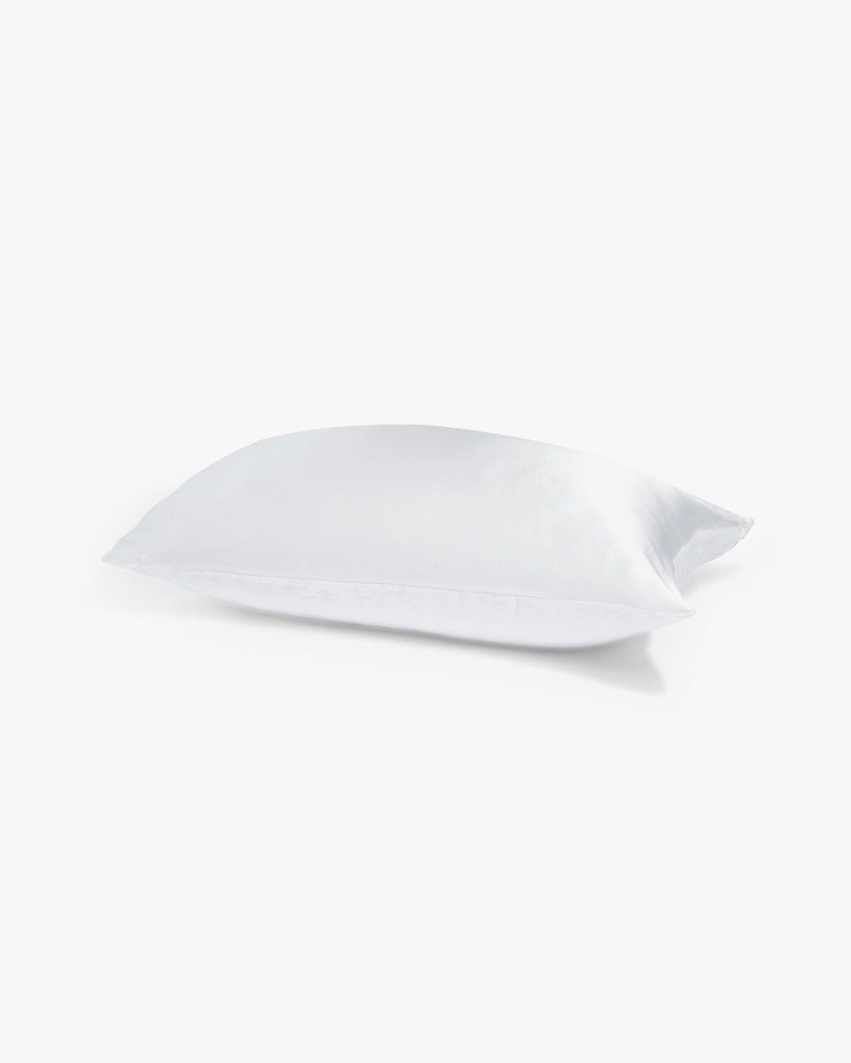Crisp White Flip Silk Linen Pillowcase