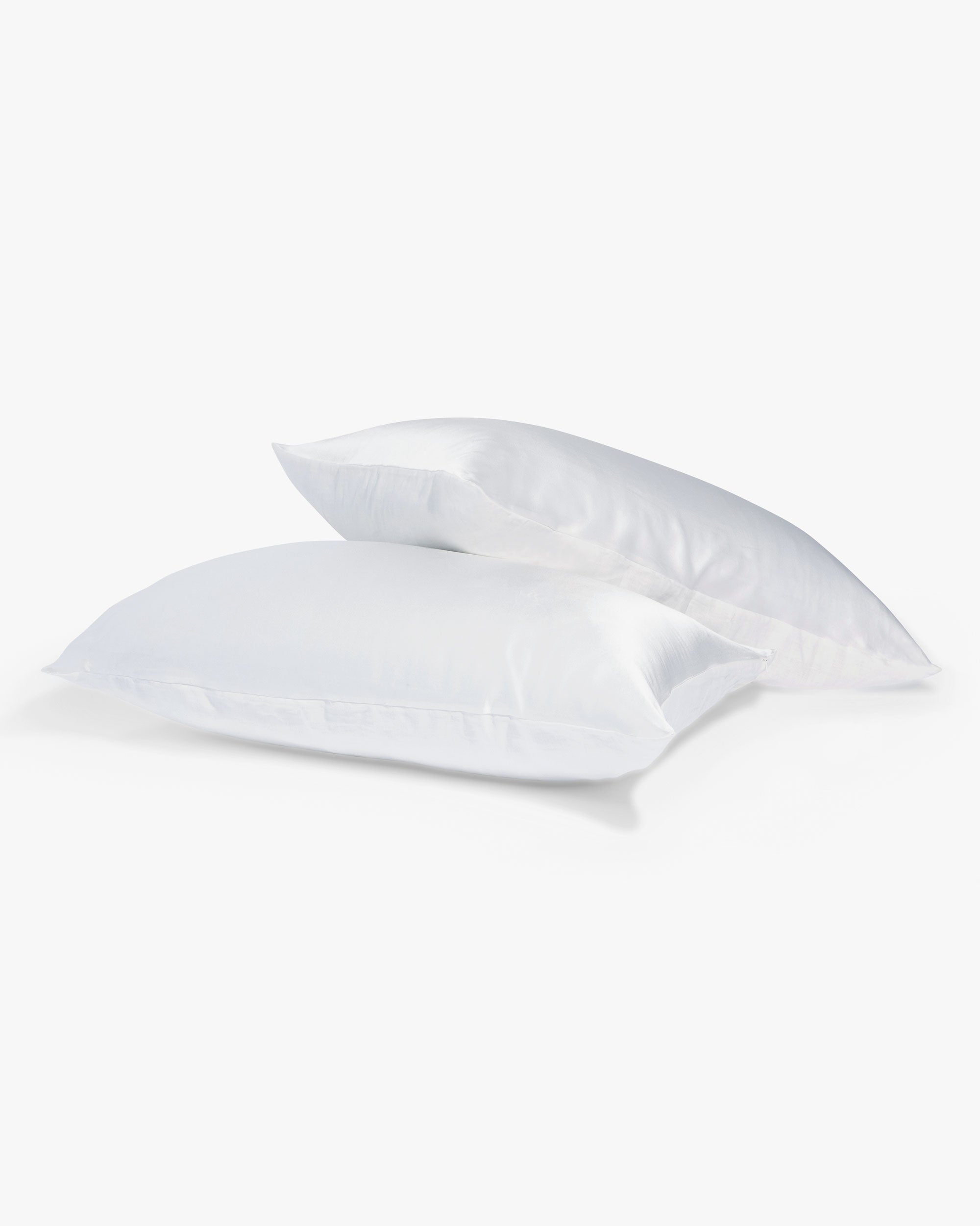 Crisp White Flip Silk Linen Pillowcase