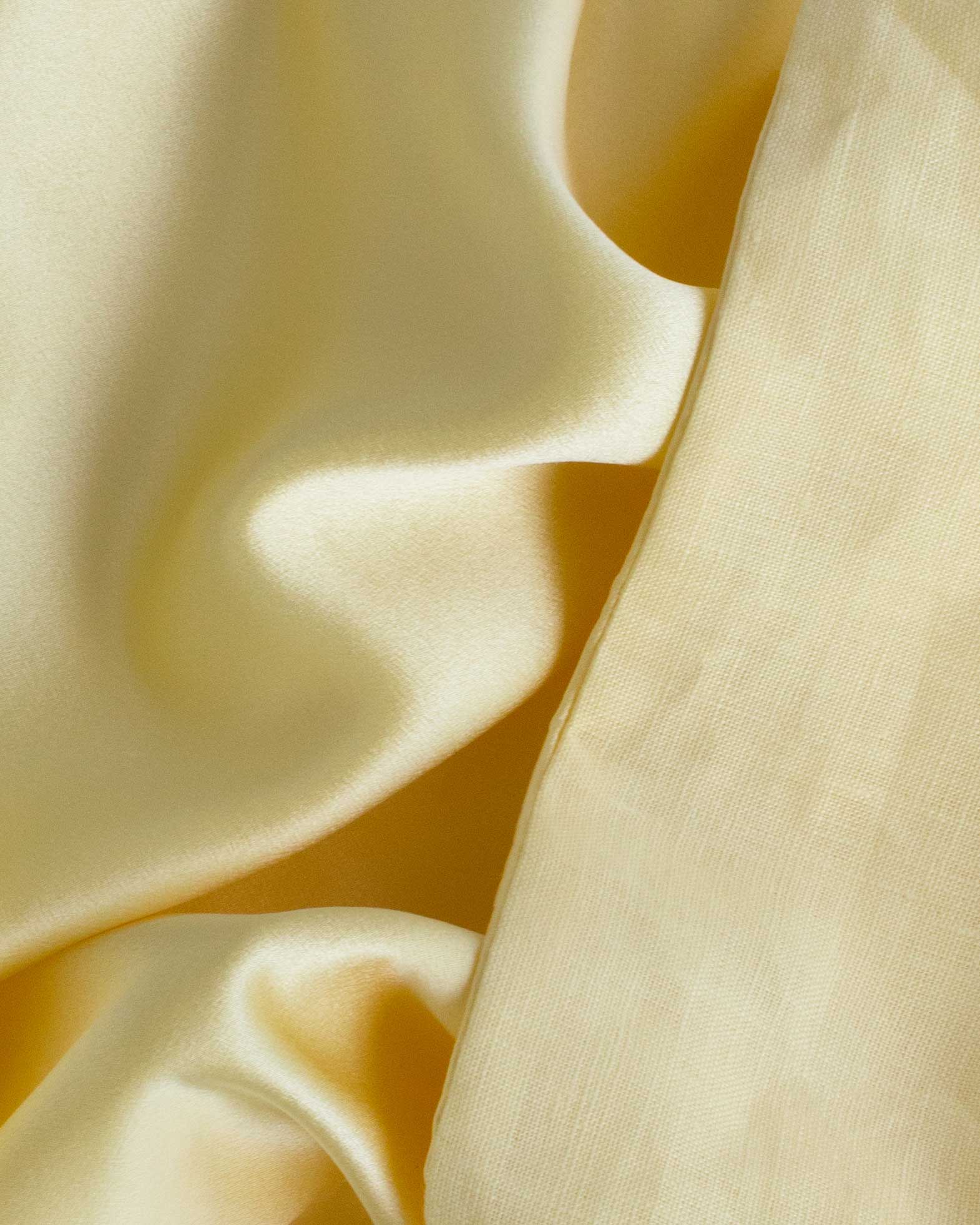 Lemon Butter Flip Silk Linen Pillowcase