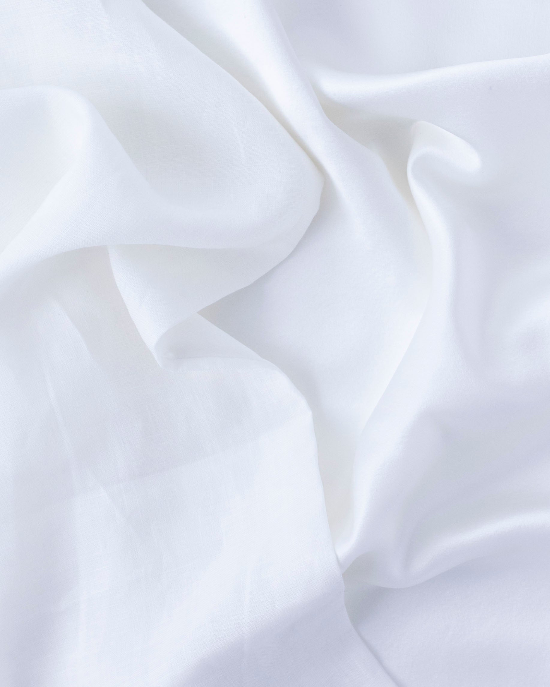Crisp White Flip Silk Linen Pillowcase