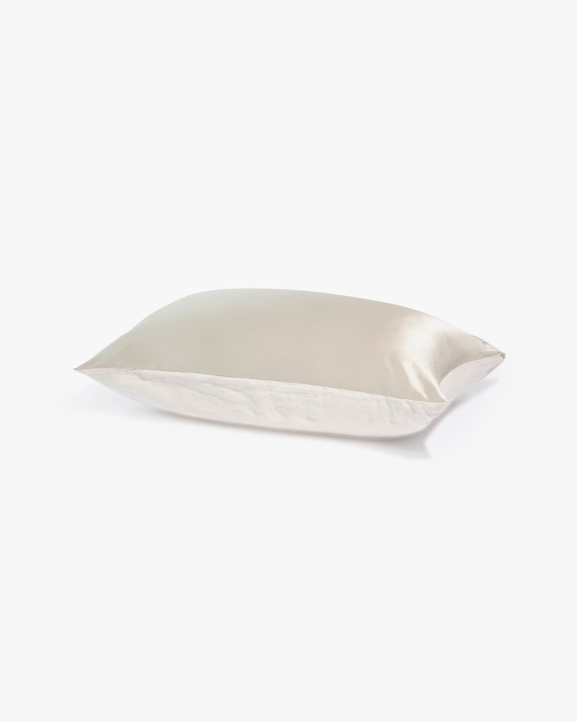 Oat Flip Silk Linen Pillowcase