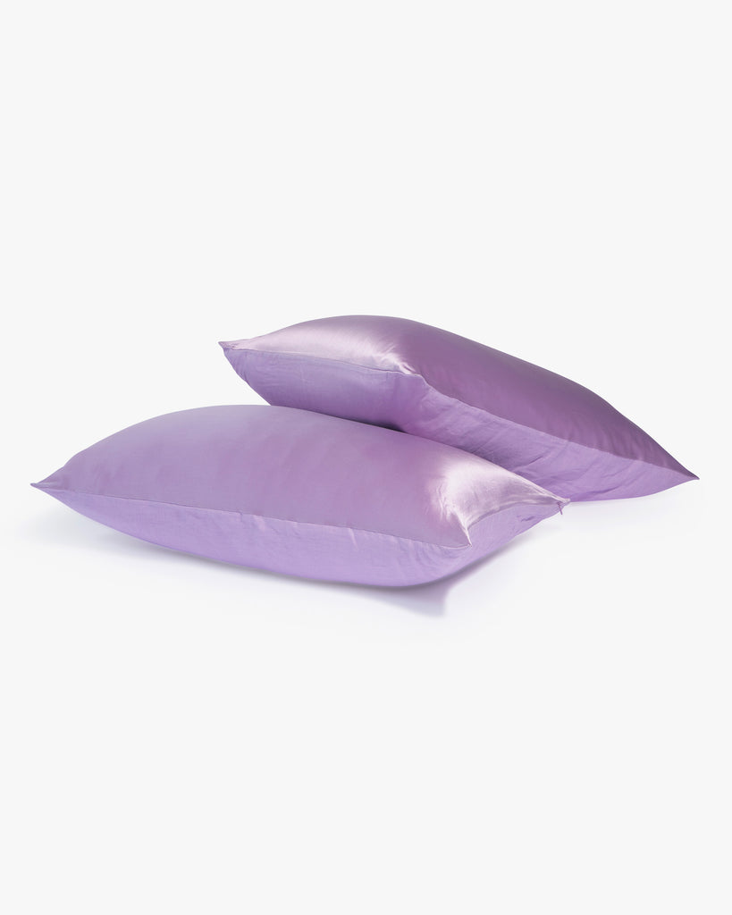 Lilac Flip Silk Linen Pillowcase FLIPKIP®