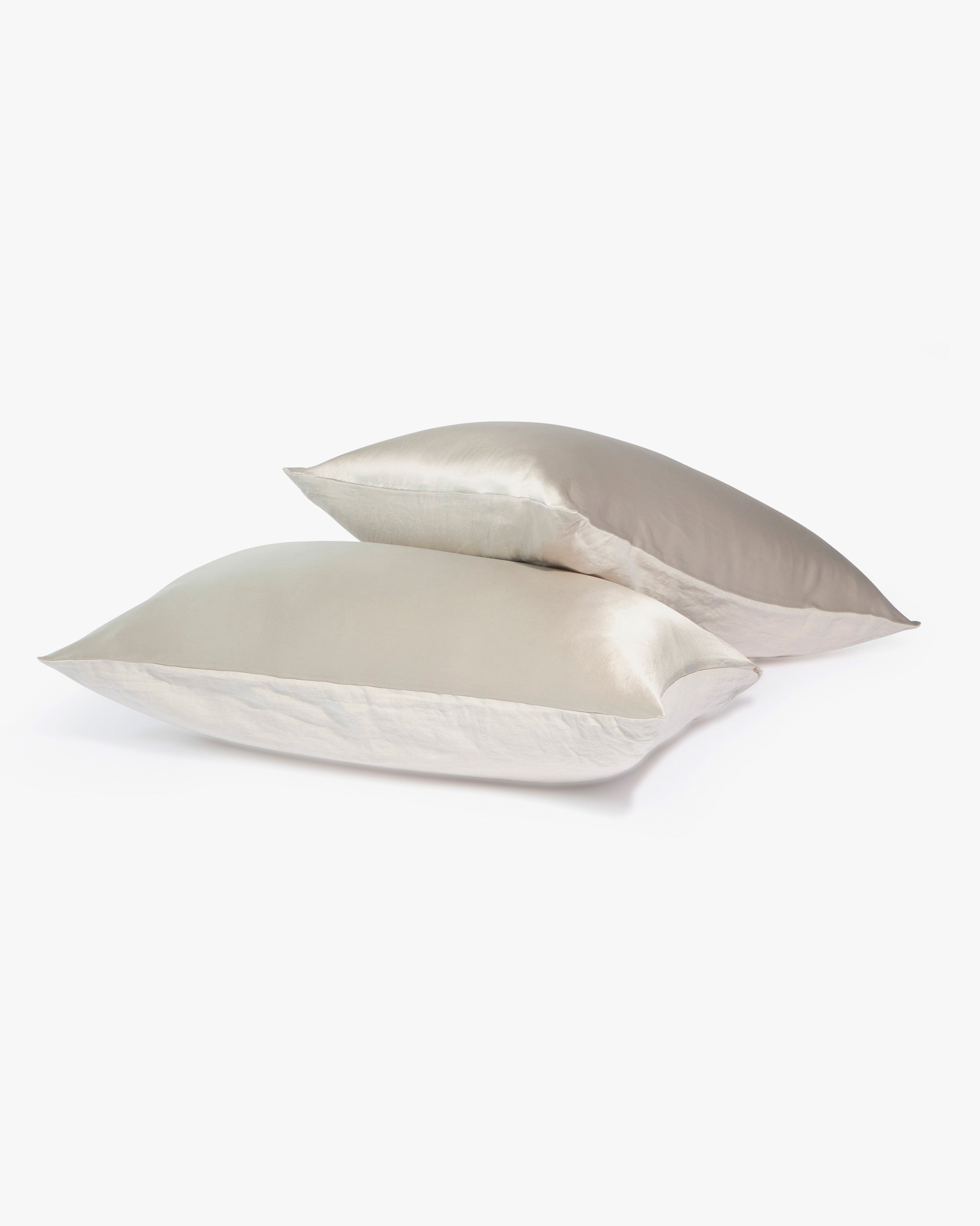 Oat Flip Silk Linen Pillowcase